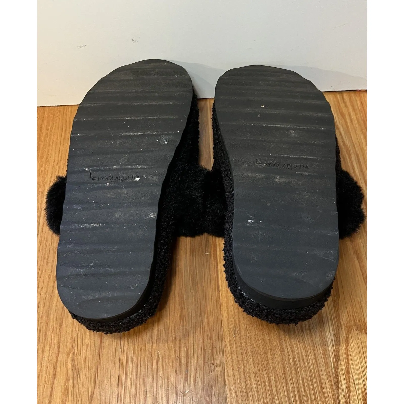 Koolaburra by UGG Shoes Womens Size 8 Teddy Furry Sherpa Slippers Cozy Mule Black - Image 7