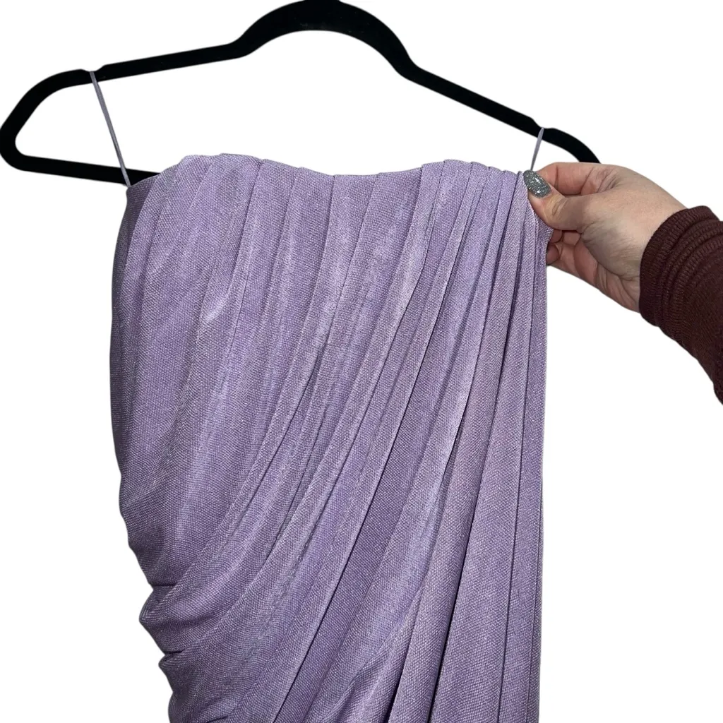 NEW NWT Anna Quan Zella Strapless Draped Maxi Gown In Wisteria Light Purple - Image 5