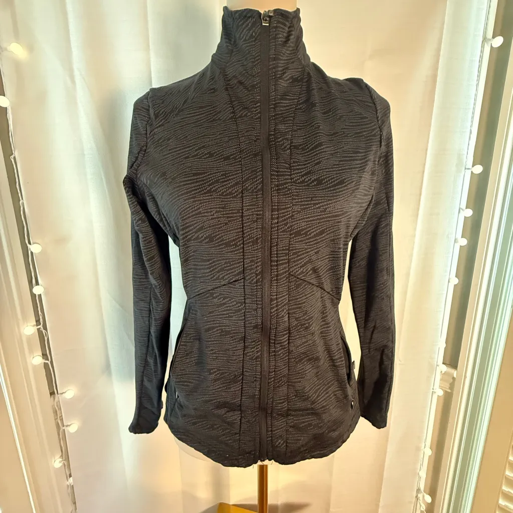 Mondetta Activewear Full-Zip Jacket Black Stripe Women’s Small - Image 8