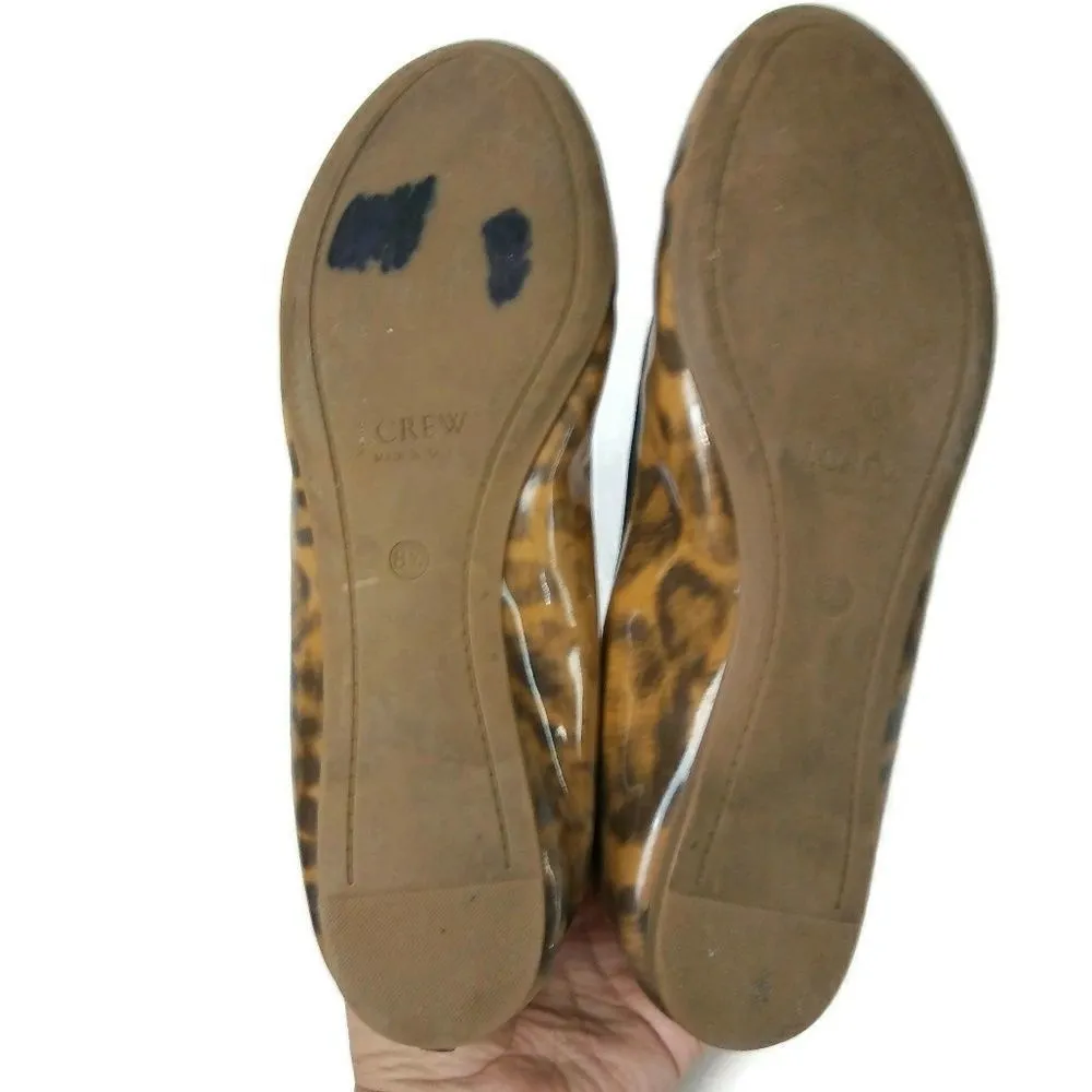 J. CREW Patented Animal Print Flat Shoes - Image 8
