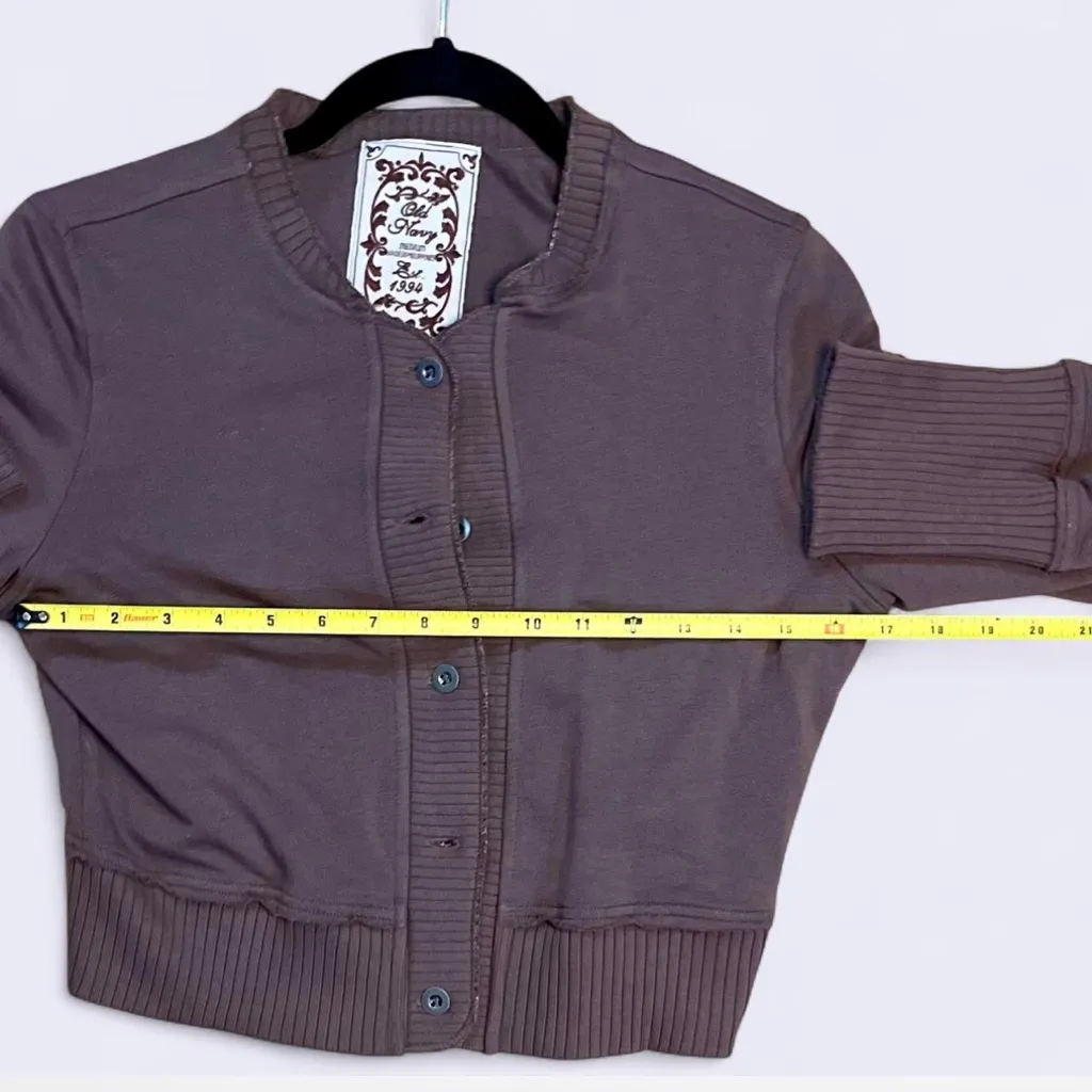 Old Navy  1994 short sweater Jacket Women's Medium Stretch Button Front - Image 2