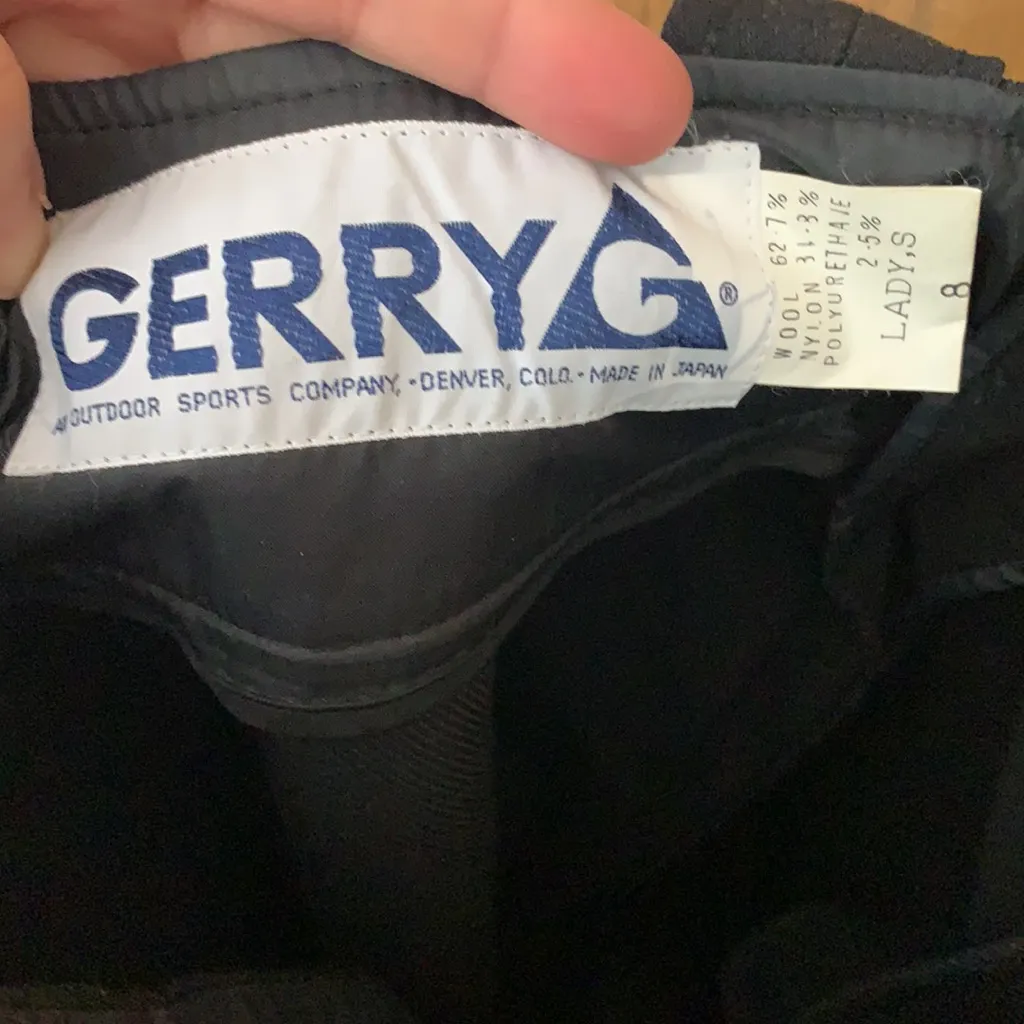 Vintage‎ Gerry snow overalls black wool blend Size 8 - Image 3