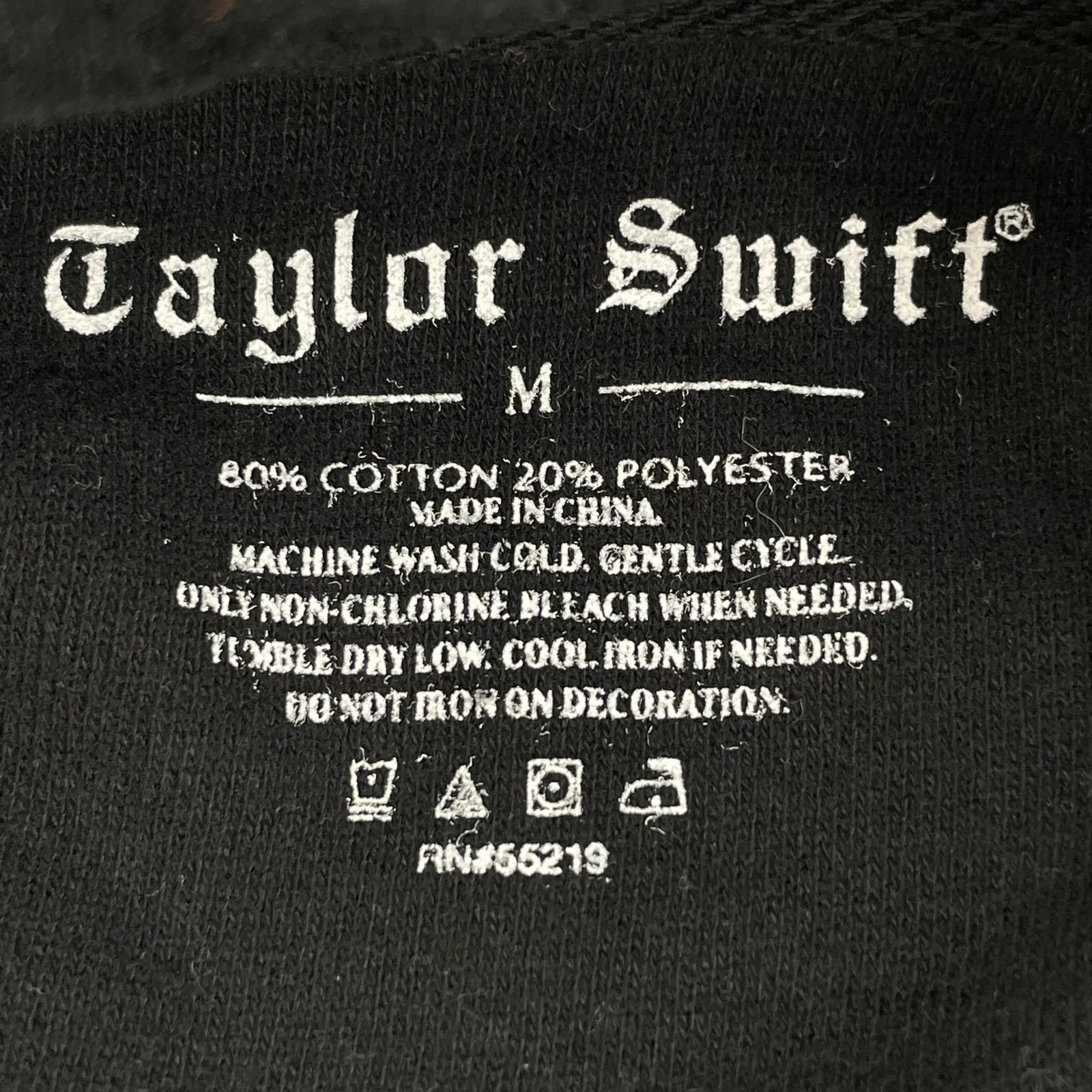 Taylor Swift Reputation Black Zipper Hood Hoodie Snake Stadium Tour Size M - Image 9