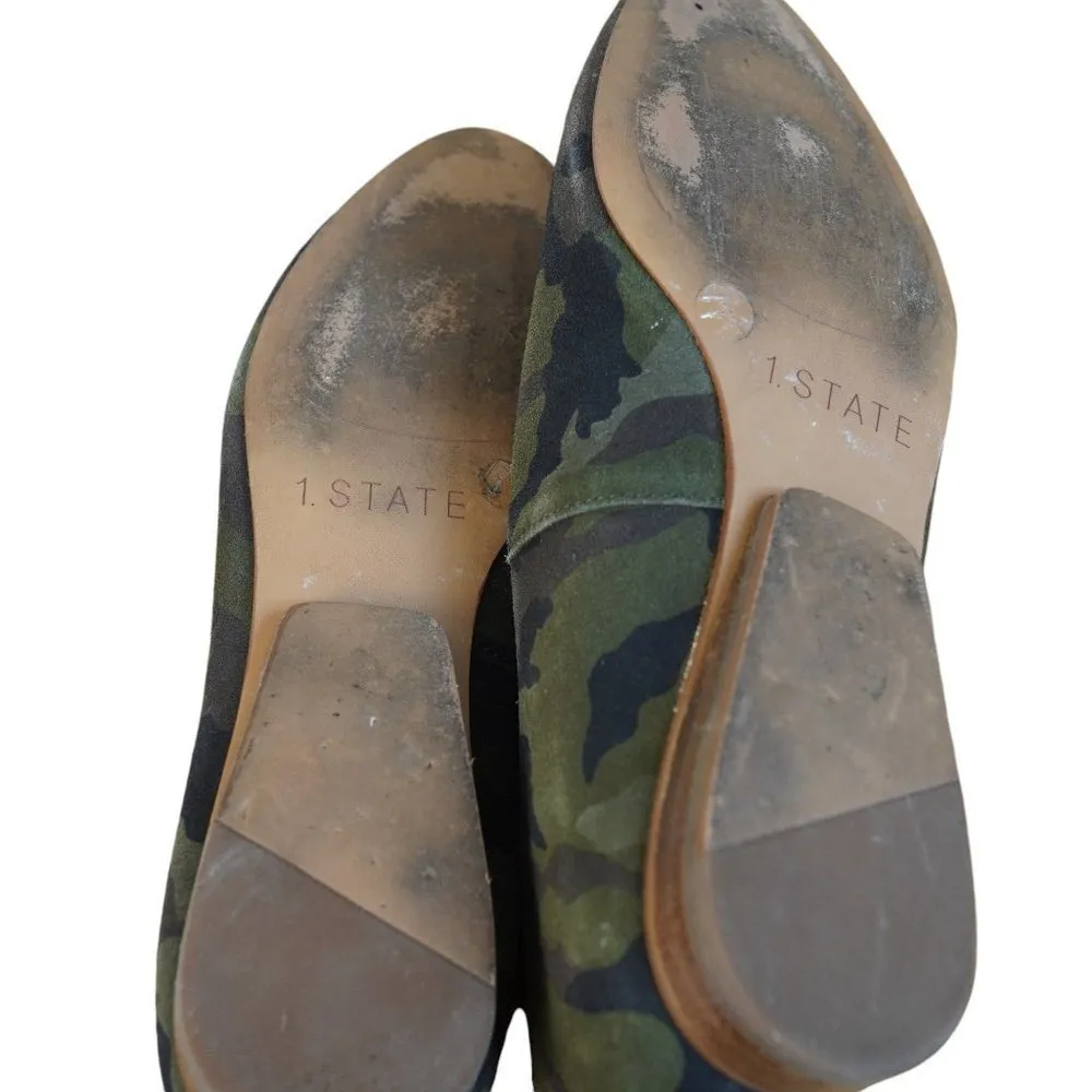 1.STATE Bennie Camo Skimmer Flats Camouflage Pointed Toe Slip-On‎ Shoes Size 7M - Image 10