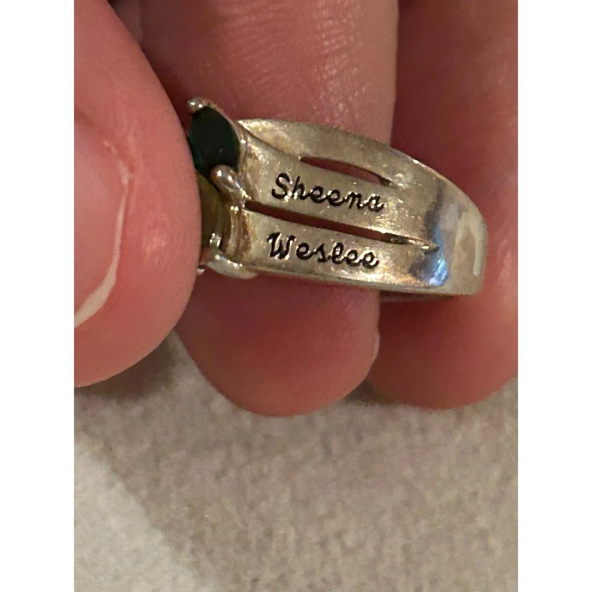 ring band sterling silver 925 beautiful unique size 6 - Image 4