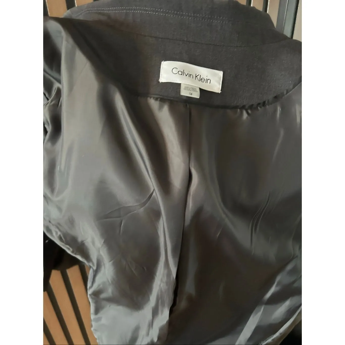 Calvin Klein women’s Work blazer gray size 14 Work attire NWT - Image 9