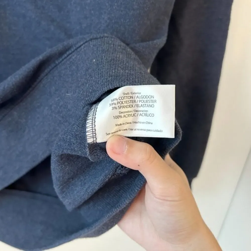 Wildfox Good Vibes Oversized Pullover Sweatshirt Navy Size S LIKE NEW - Image 6