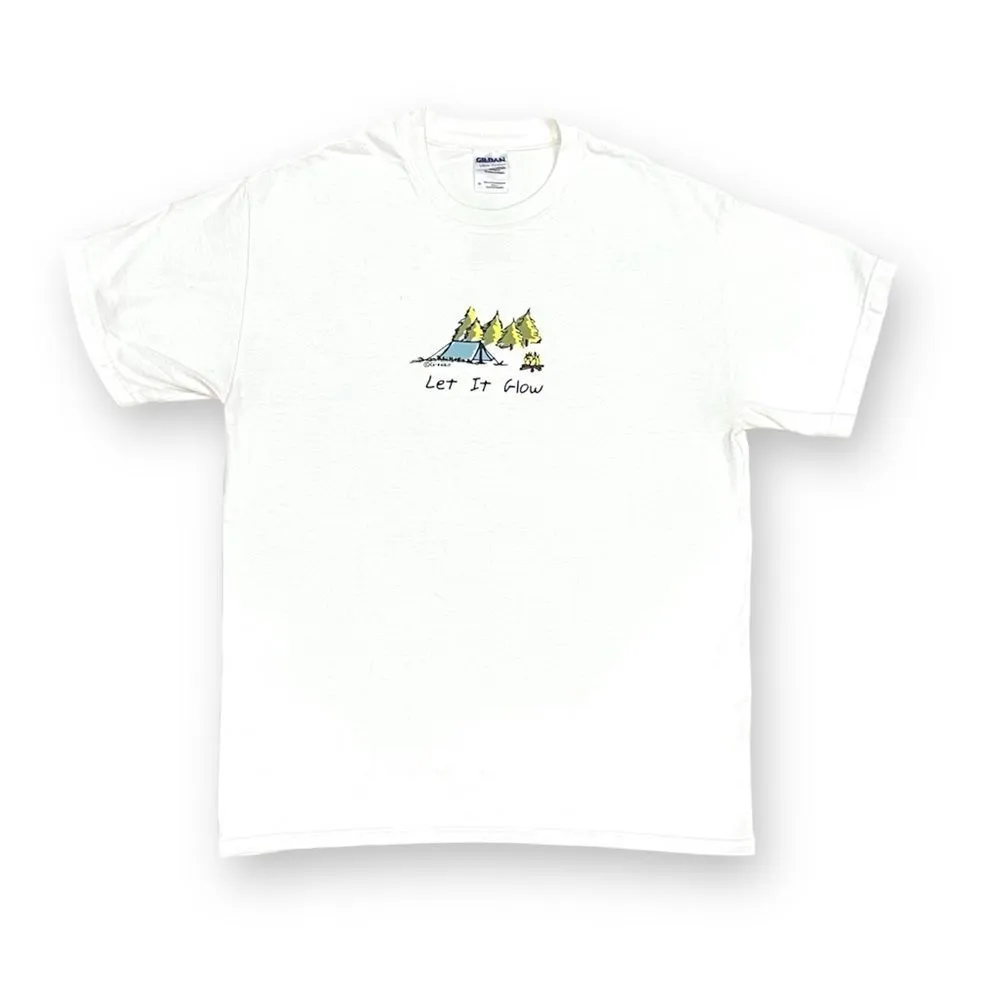 Co-Edikit White Camping Let It Glow Graphic Shirt Medium - Image 3