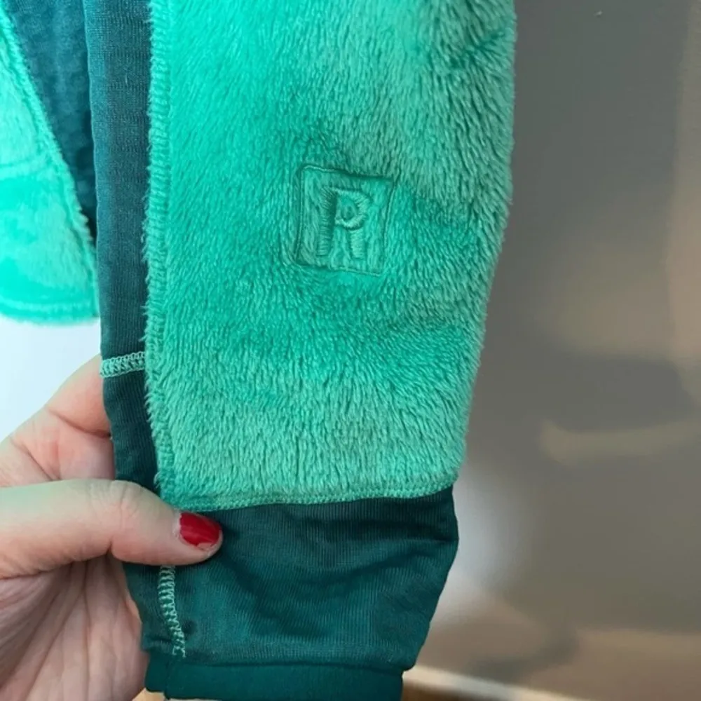 Patagonia Full Zip Soft Fleece Pullover Womens small Green Polartec Thermal Pro - Image 10