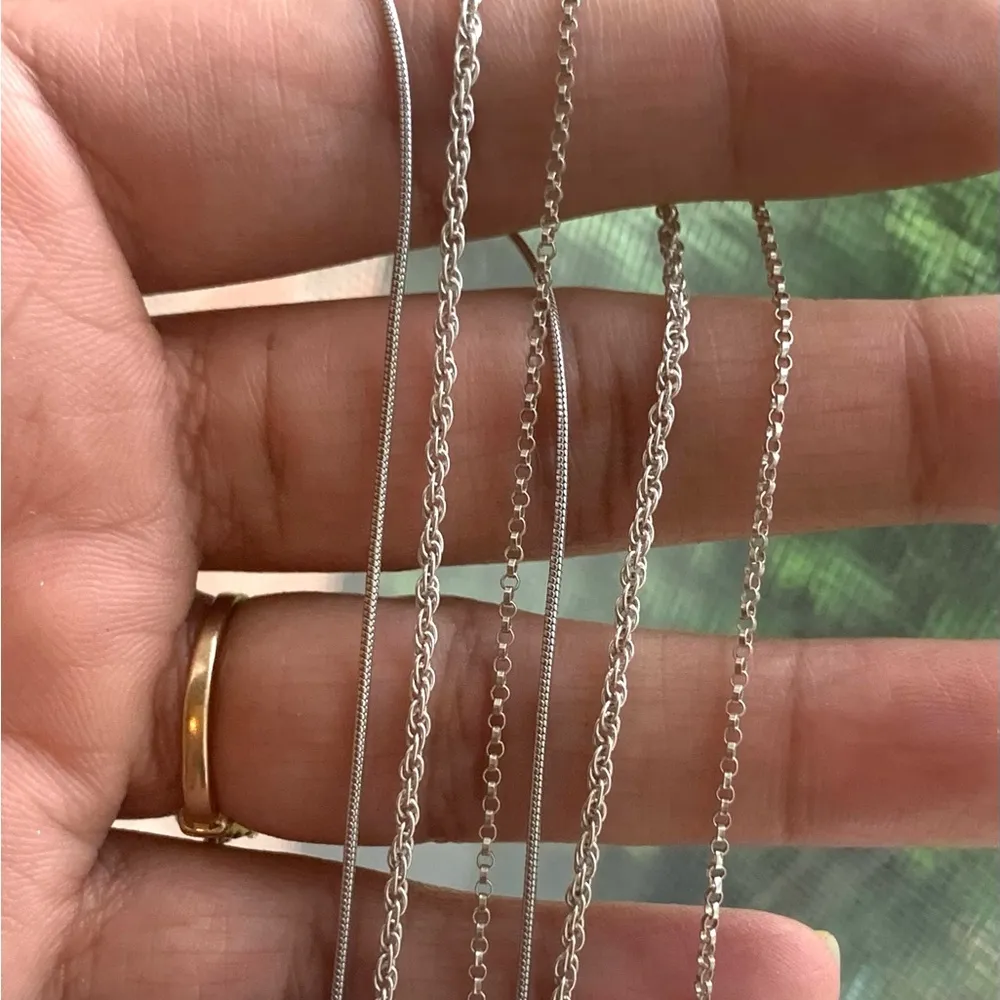 925 Sterling Silver Chain Bundle - Image 2