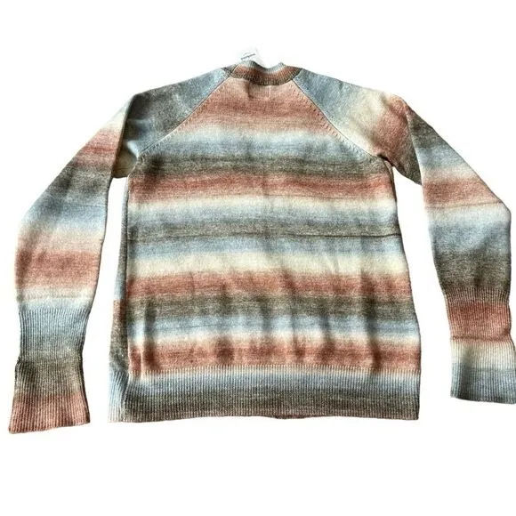 Weekend LA Women's Size M Niko Cardigan Sweater Autumn Stripe Oversized Fall NWT Brown Size M - Image 6