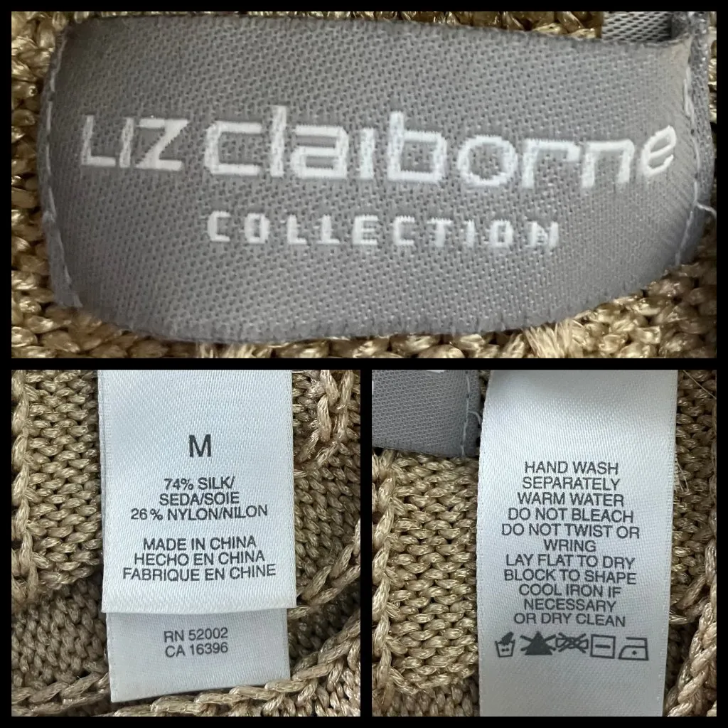 Vintage 90s Silk Blend Gold Turtleneck Short Sleeve Sweater. S/M. Minimalist - Image 9