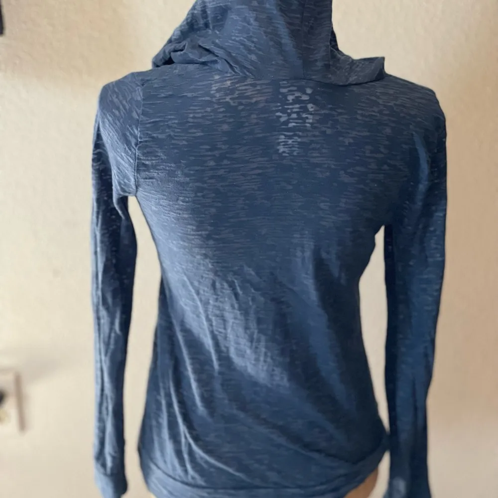 Hoodie pull over long sleeve top Blue - Image 3
