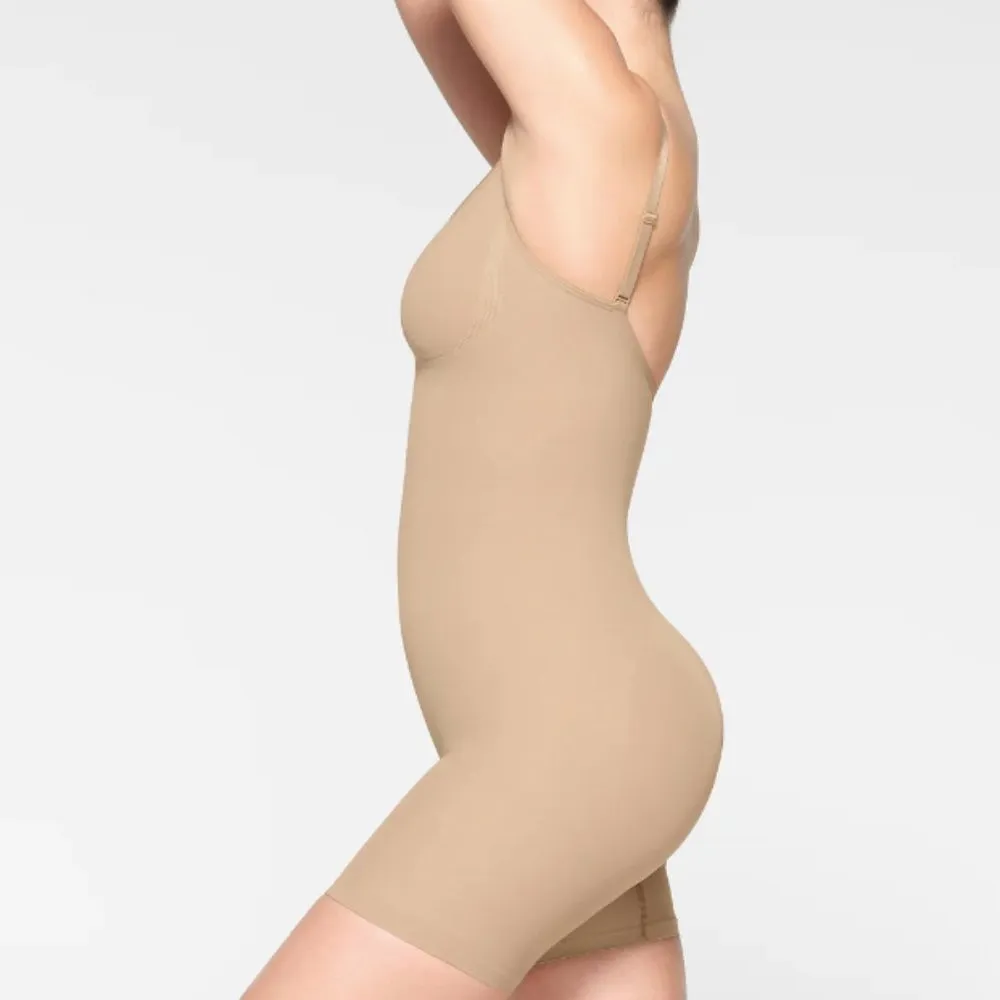 Seamless Sculpt Mid Thigh Bodysuit With Open Gusset 2X - Image 4