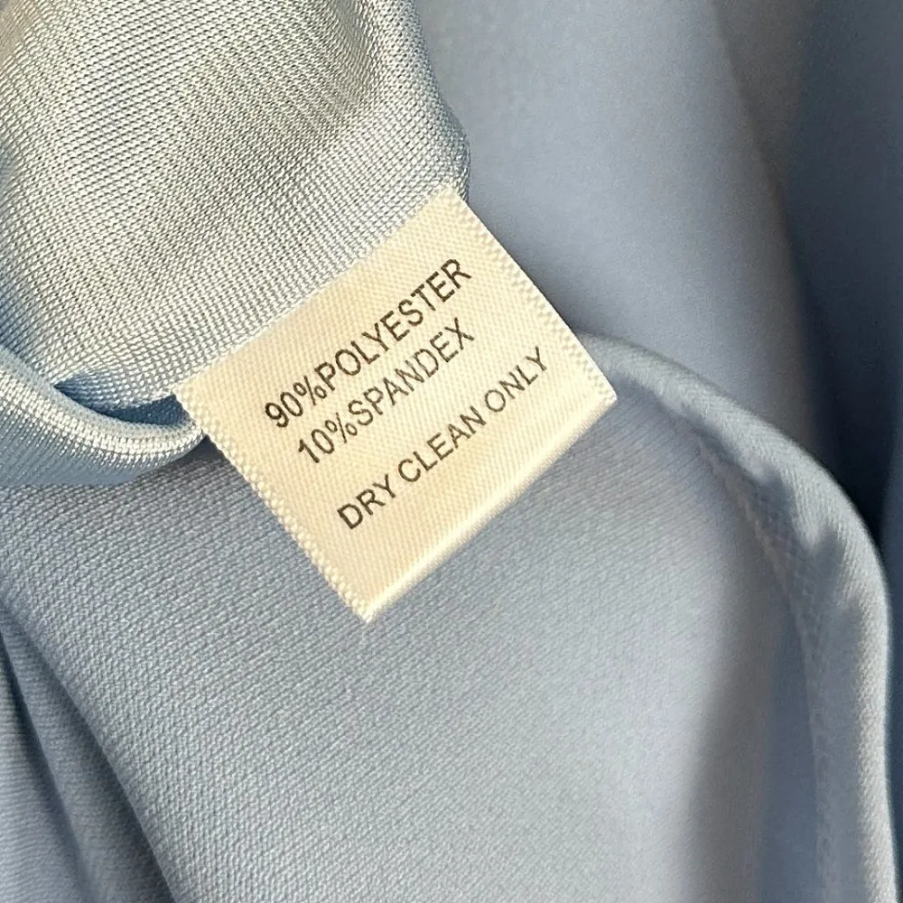 ALBERTO MAKALI 3-D Flower High Neck Midi in Powder Blue Size US 4 - Image 6