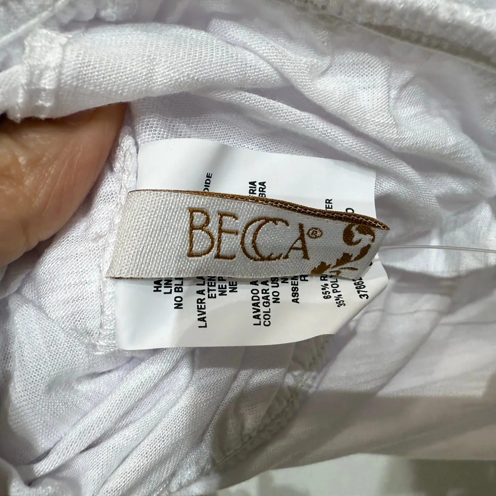 Becca by Rebecca Virtue White Reversible Swim Cover Mini Dress Sz S NWT - Image 5