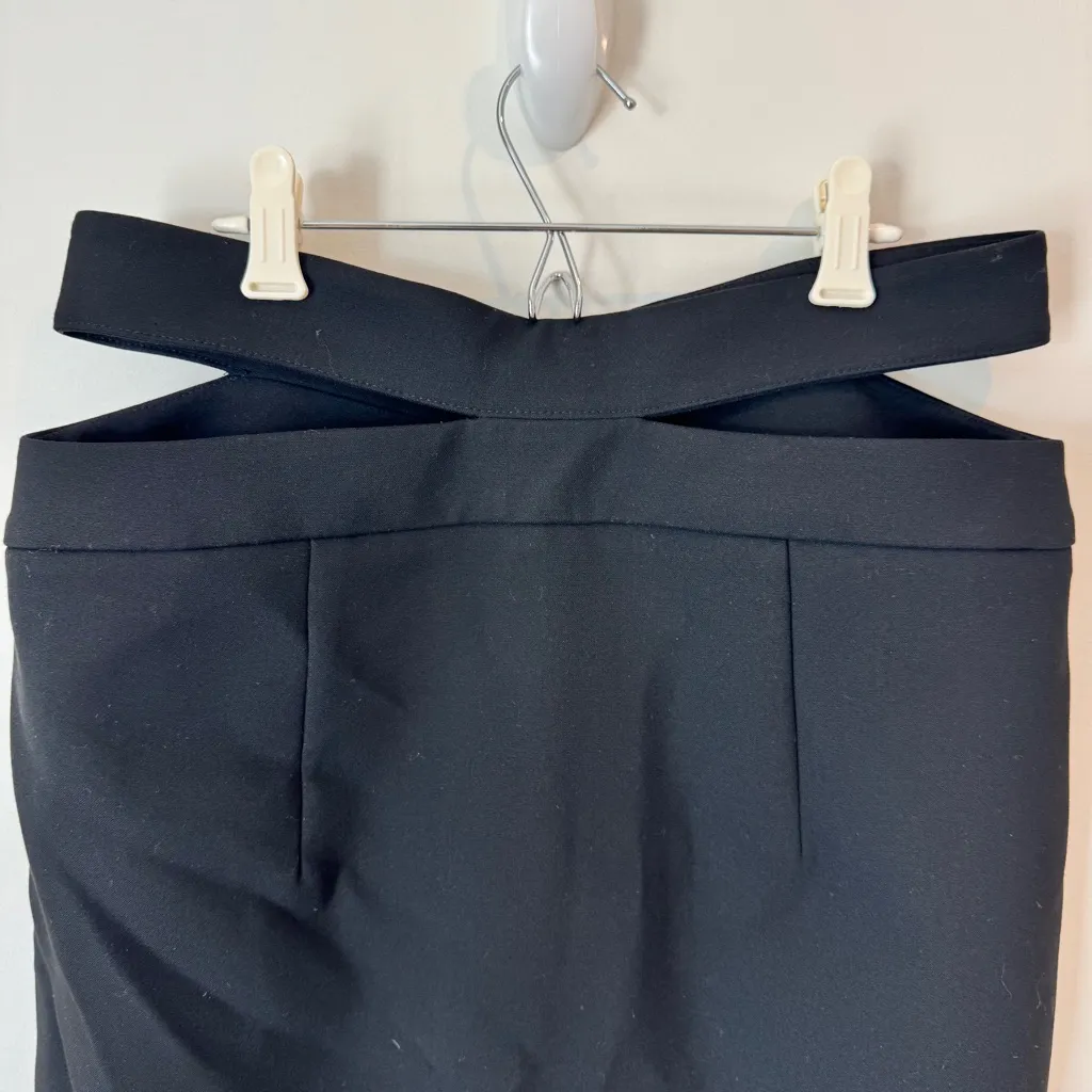 Zara Cut Out Button-Front Skirt, Black & Gold, Size M, EUC - Image 6