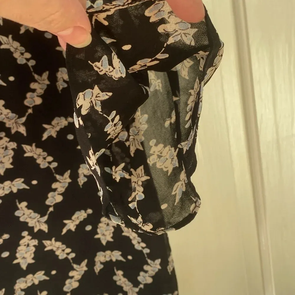 Ganni Seymour Georgette Dress Winter Berries Long Sleeve Shift Size Medium Xmas‎ - Image 10