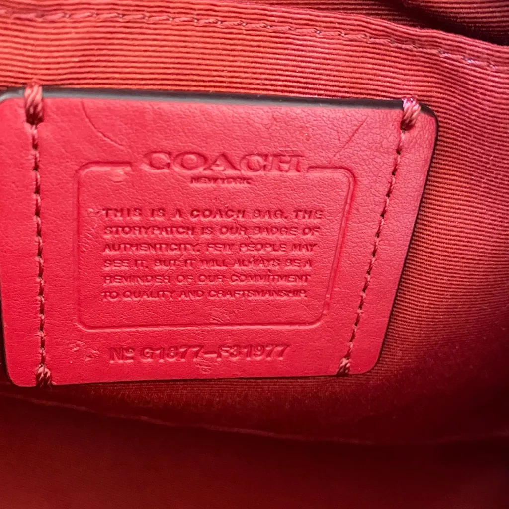 Coach Brown and Red Signature Satchel - Image 7