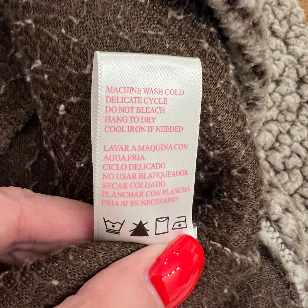 Cozy Sherpa Quarter Zip Sherpa Pullover Women Size Large - Image 7