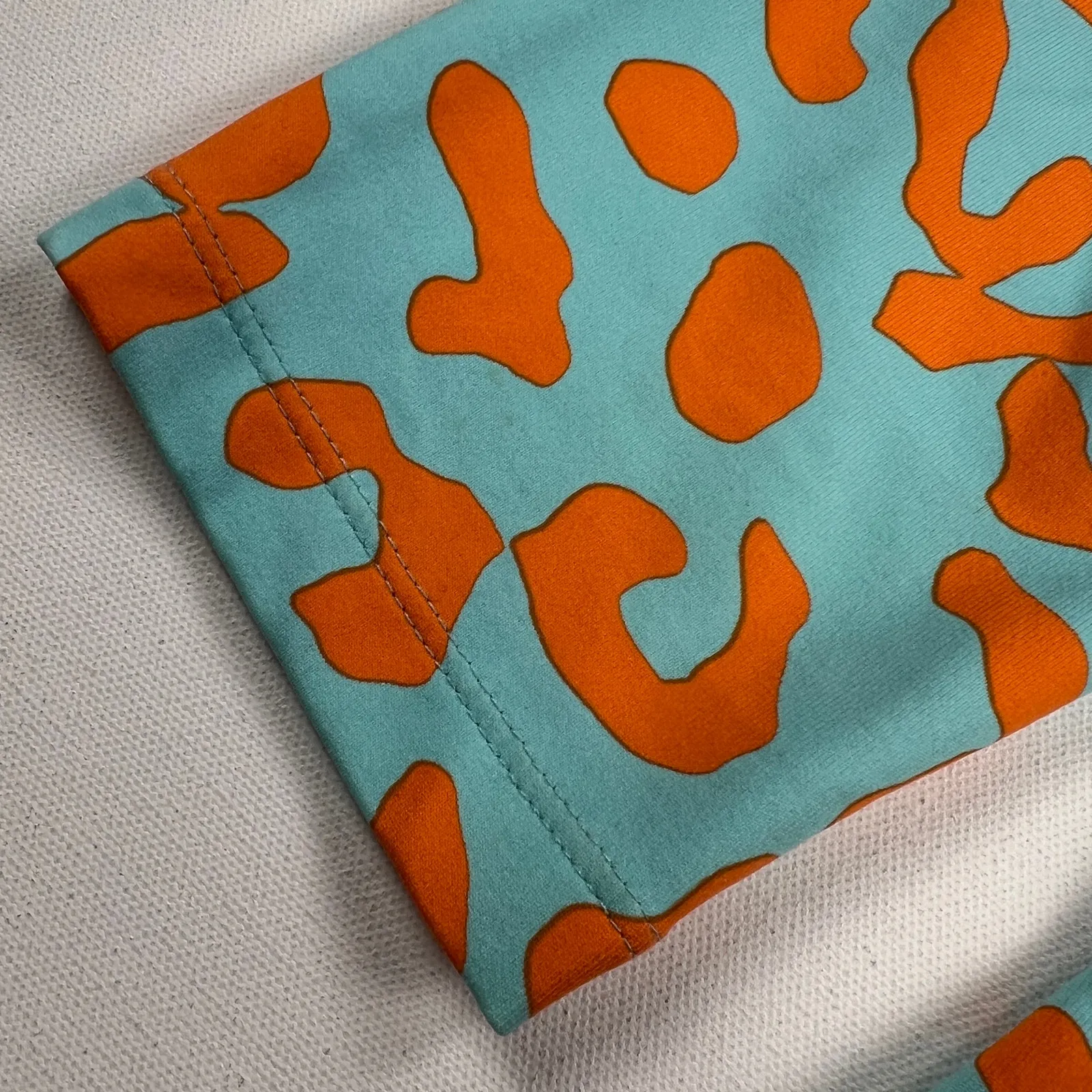 J. McLaughlin Blythe Faux Wrap Dress Leopard Greek Key Turquoise Orange Size S - Image 11