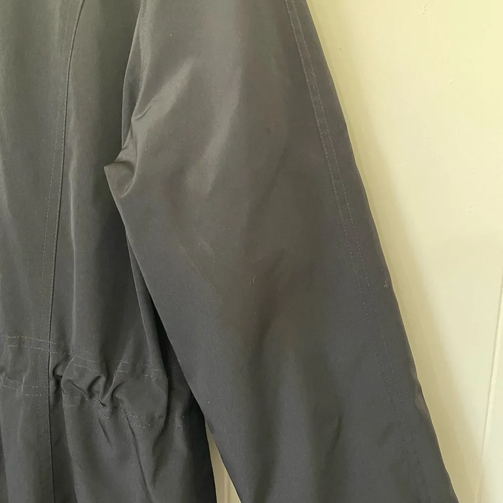 Fog By London Fog Black Lined Trench Coat ~ Inner Cinch Waist ~ Women’s Size S - Image 11