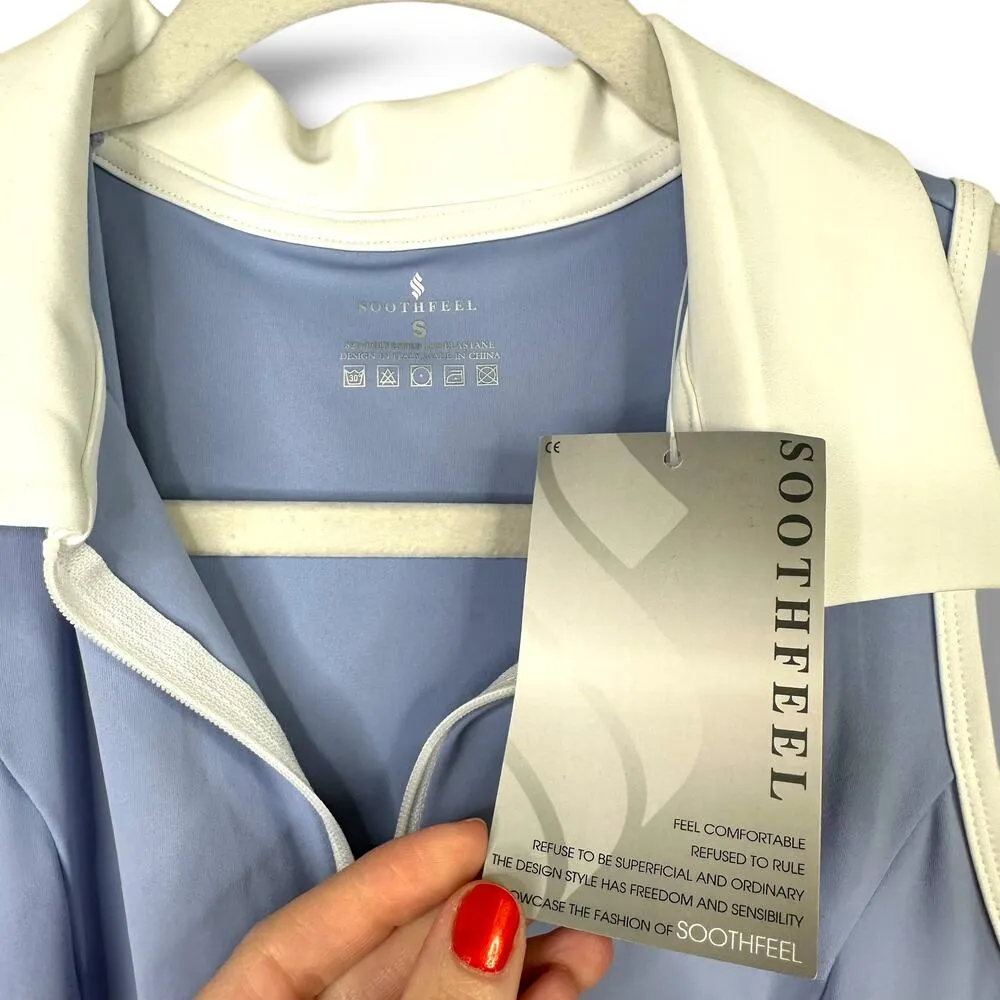 Soothfeel NWT Sleeveless Golf Athletic Active Sports Tennis Mini Dress Small Blue - Image 4