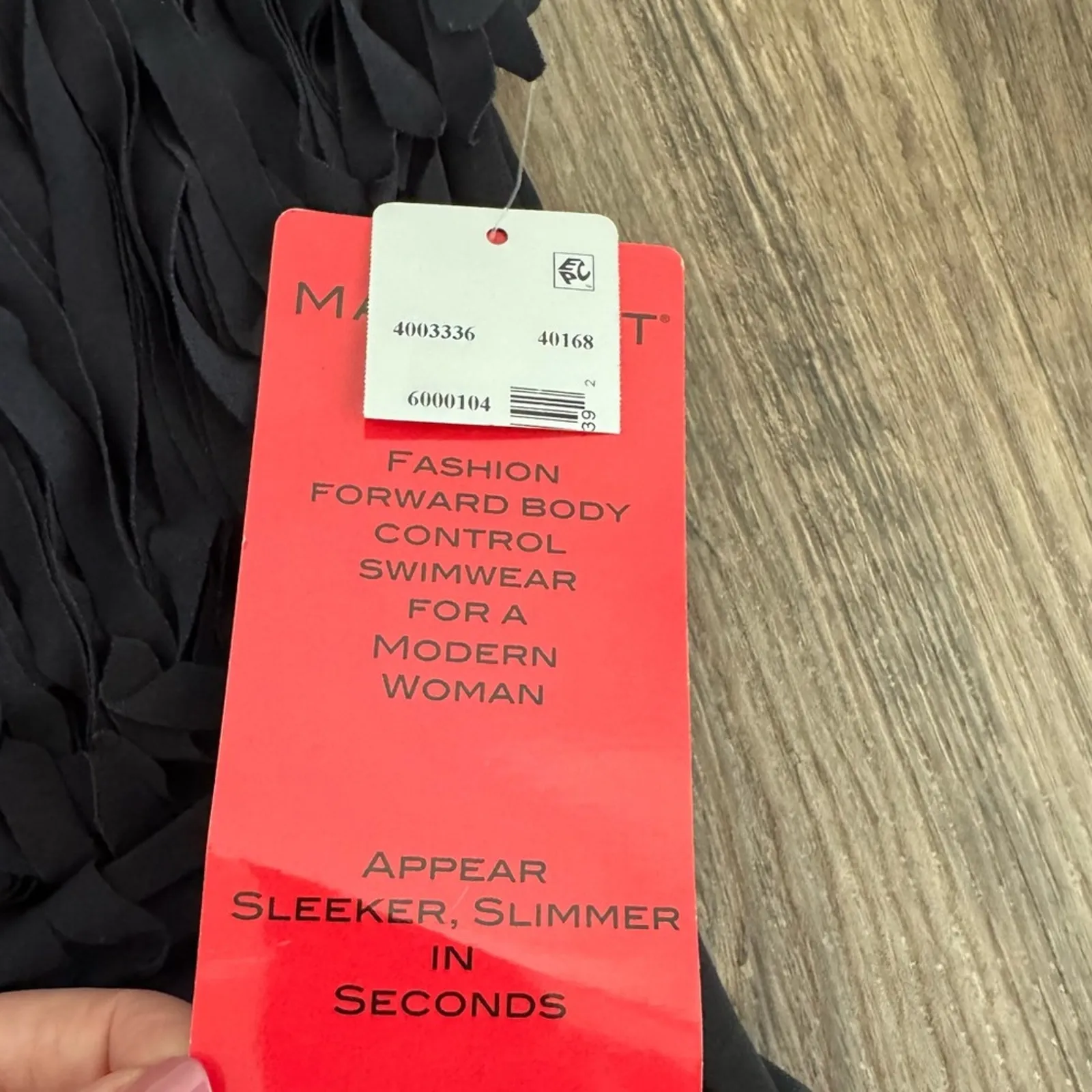 NEW Magicsuit Blaire Fringe One Piece Swimsuit in Black Size 8 - Image 4