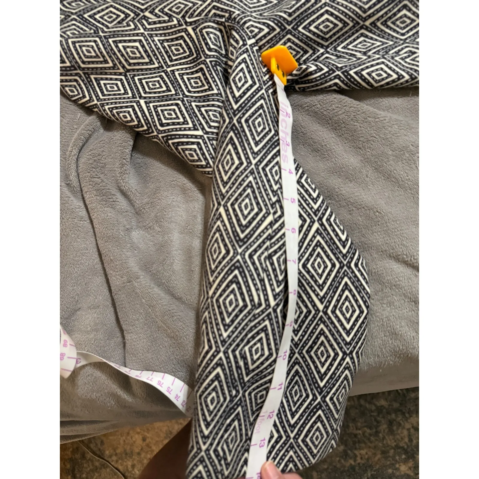 H&M Size 8 Women Kimono Dress Coat Black White Geometric Print Professional - Image 5