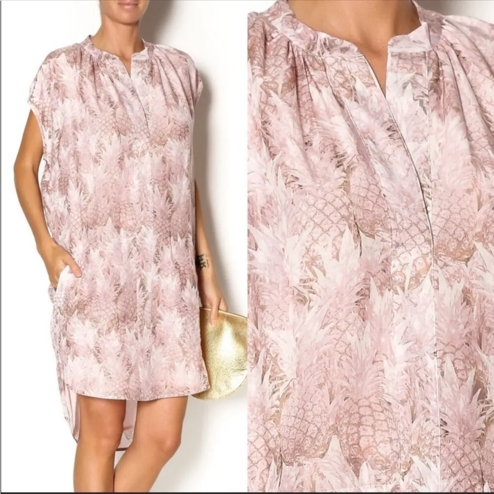 Anthropologie • the odells tropical pineapple cotton silk dress - Image 28