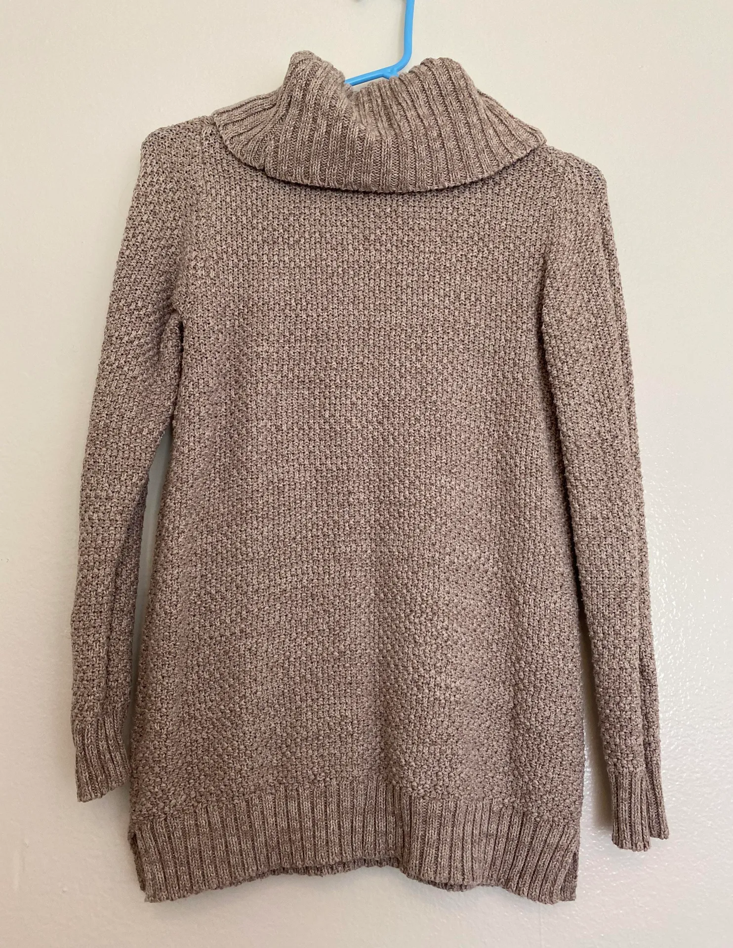 Turtleneck Chunky Knit Sweater Brown - Image 2