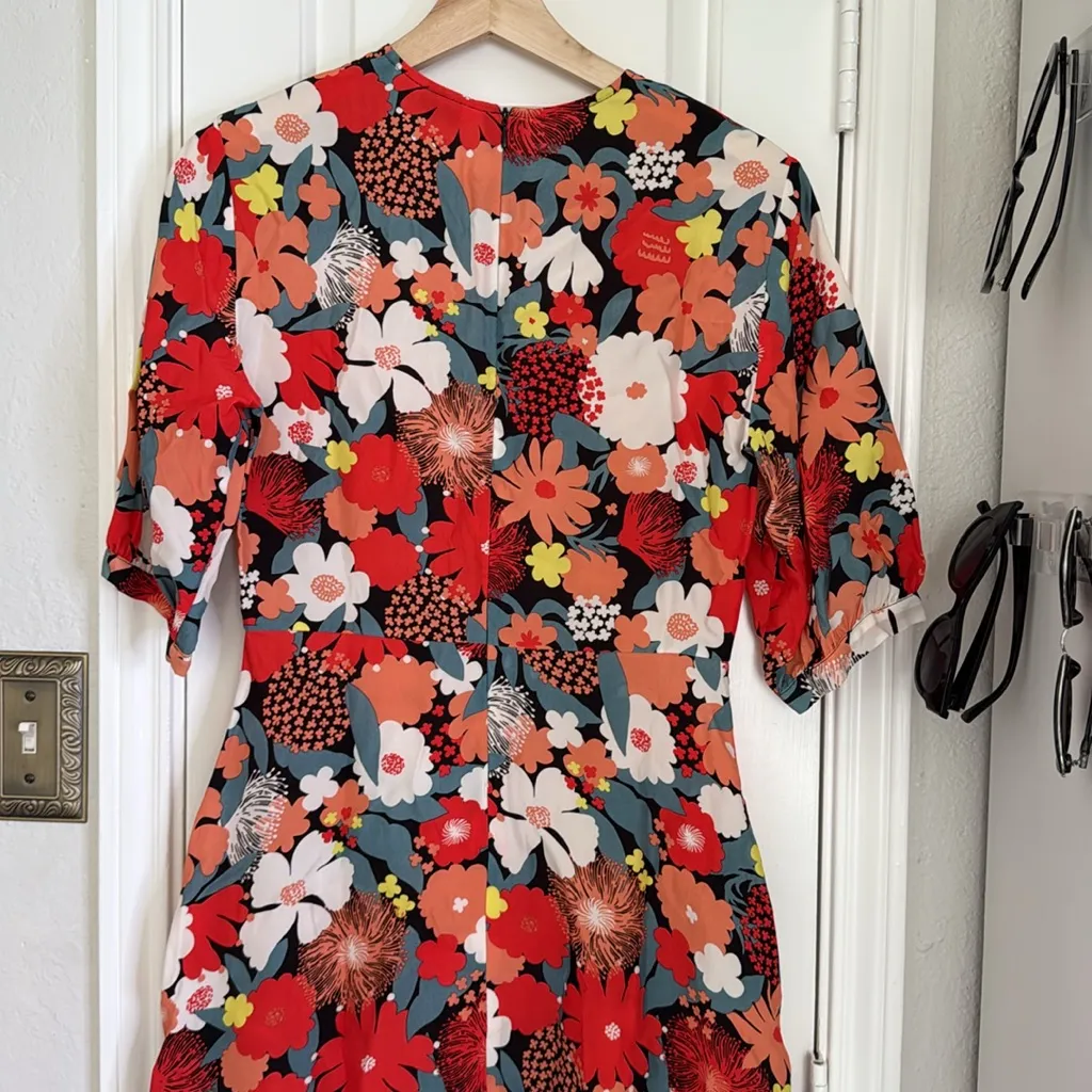 Marimekko Absidi floral midi dress Red Size 4 - Image 9
