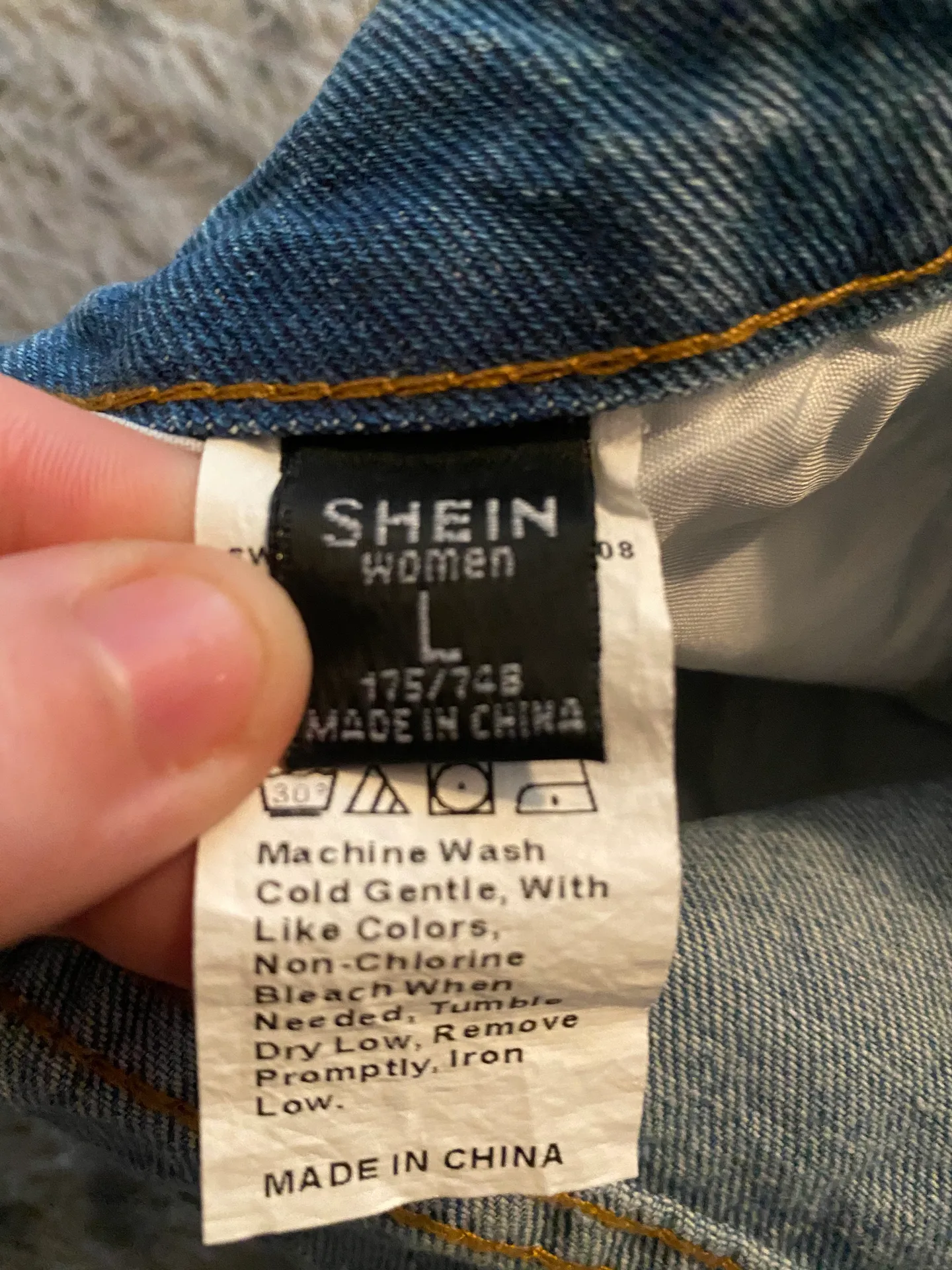 SheIn High Wasted Jean Shorts - Image 3