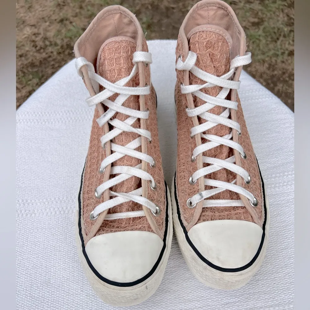 Converse Women All Star Lift Hi Sneakers Vachetta Beige Size 9 - Image 2