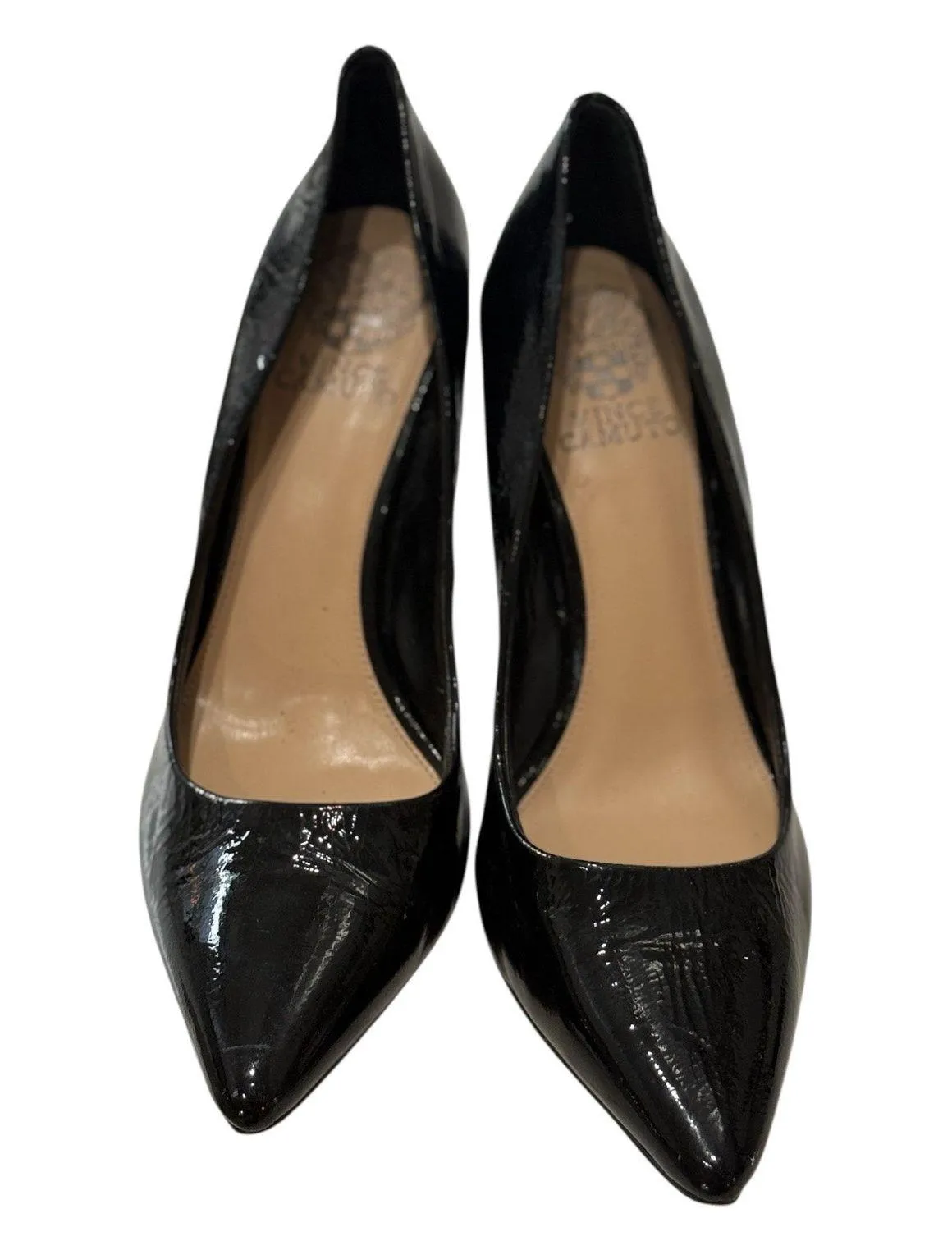 Vince Camuto Black Patent Leather Pointed Toe Heels Size 9M - Image 2