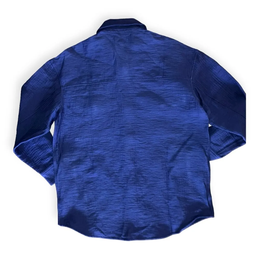 Womens Blue Superoversized Shirt Jacket - Image 4