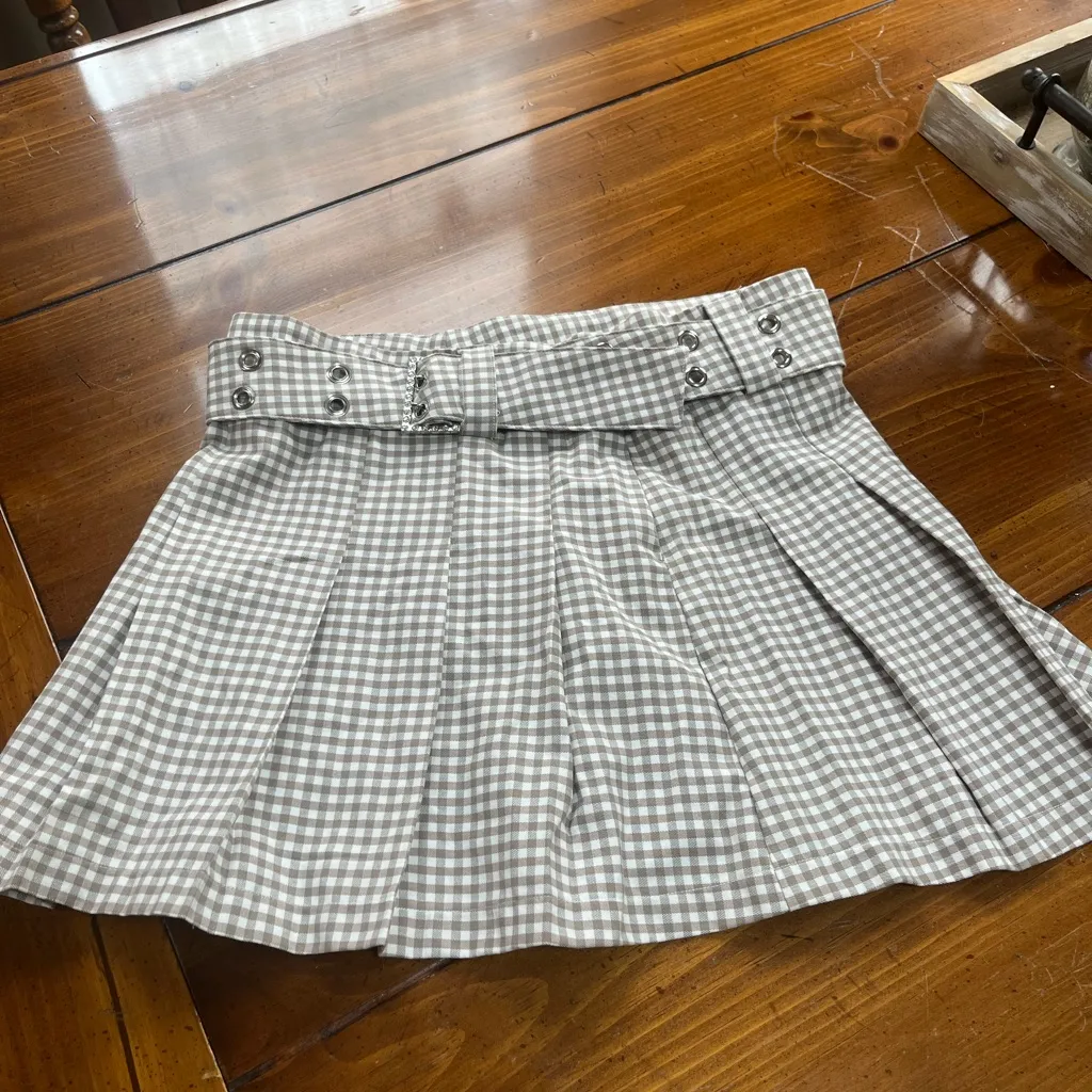 Forever 21 green Gingham Mini Skirt - Image 3