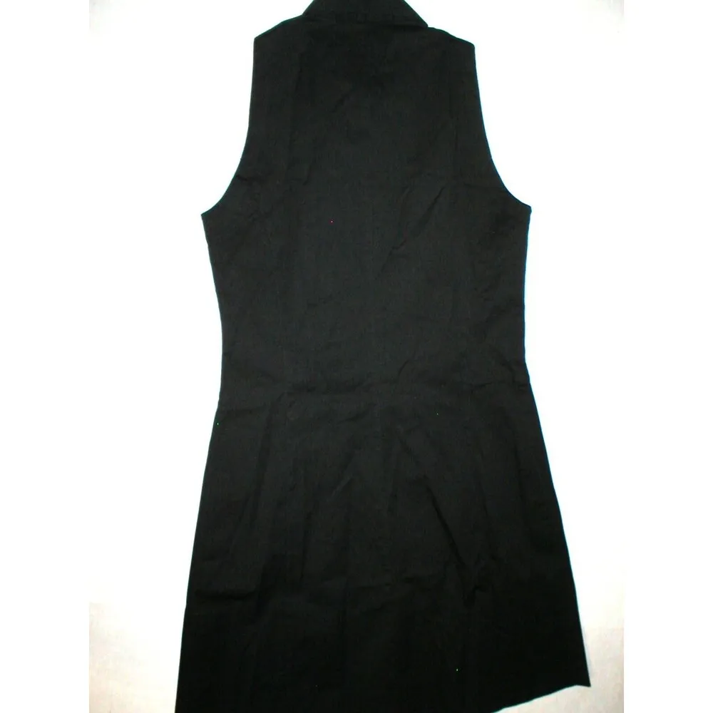 New Womens 6 NWT Designer Dress 42 Karl Lagerfeld Italy Black Shirt Dress Button - Image 6