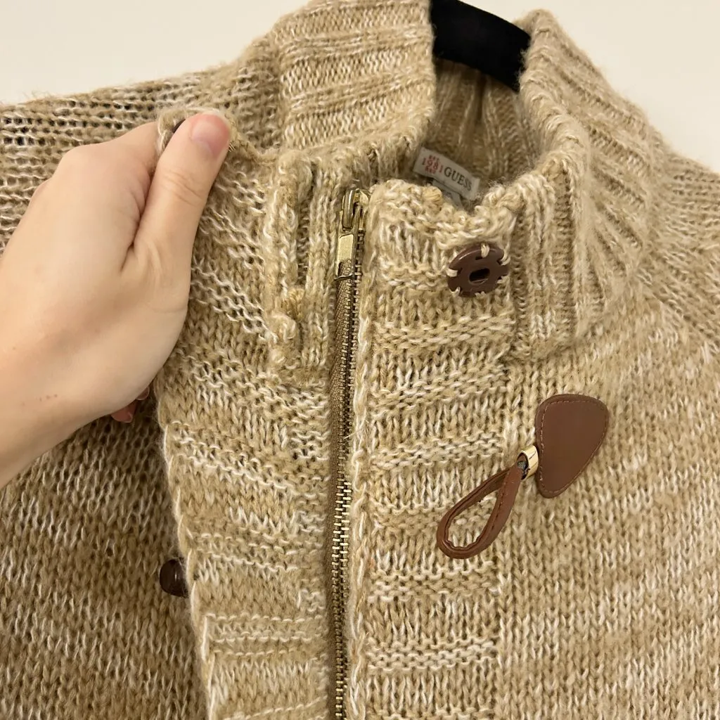 Guess Vintage Faux Leather Cape Poncho Shawl Size XS/S - Image 9