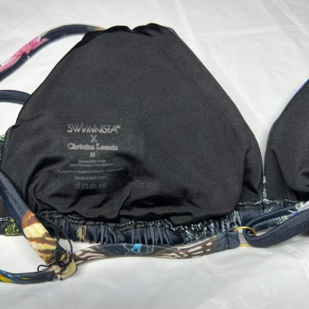 Swiminista X Christian Lacroix Butterfly on Parade Print Bikini Top - Image 10