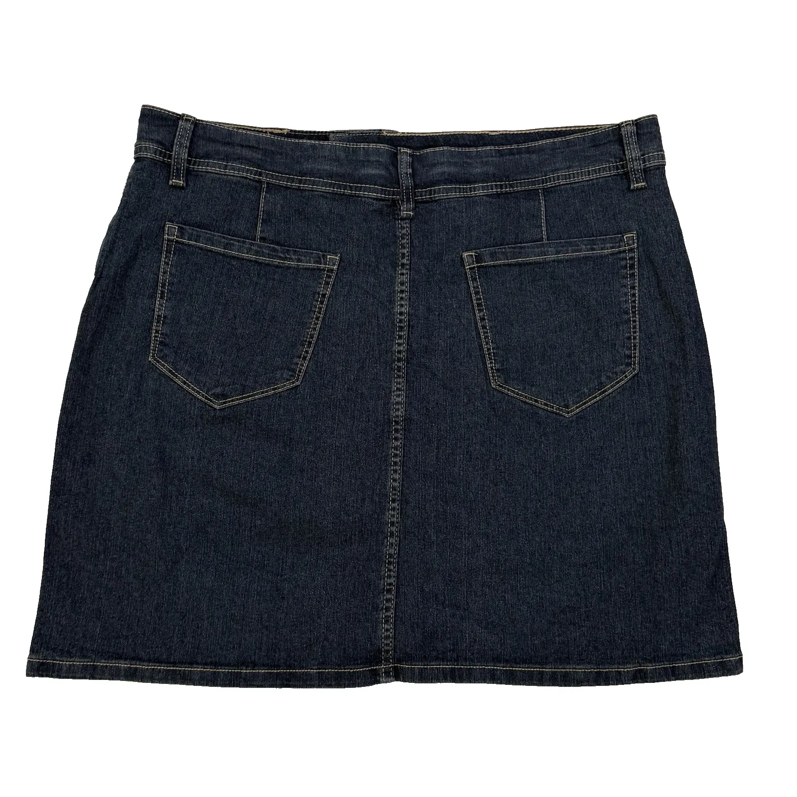 St Johns Bay Denim Jean Skort Skirt Women 14 L Blue Cotton Blend Built In Shorts - Image 5