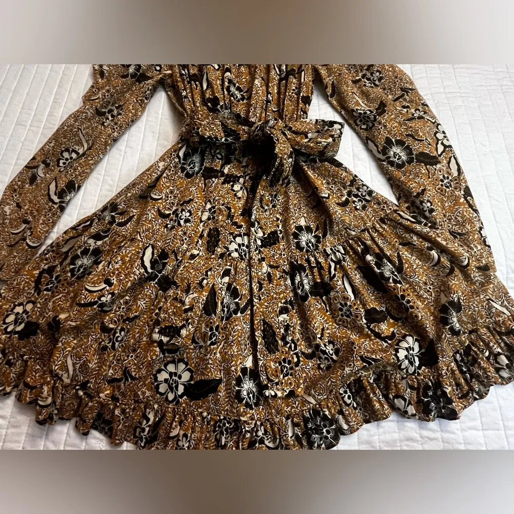 Ulla Johnson Nailah Print Batik Dress in Amber - Image 11