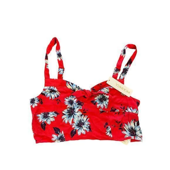 NWT Revolve Yumi Kim‎ Crop Top Siren Top in Finders Keepers Red w/ Front Tie - Image 3