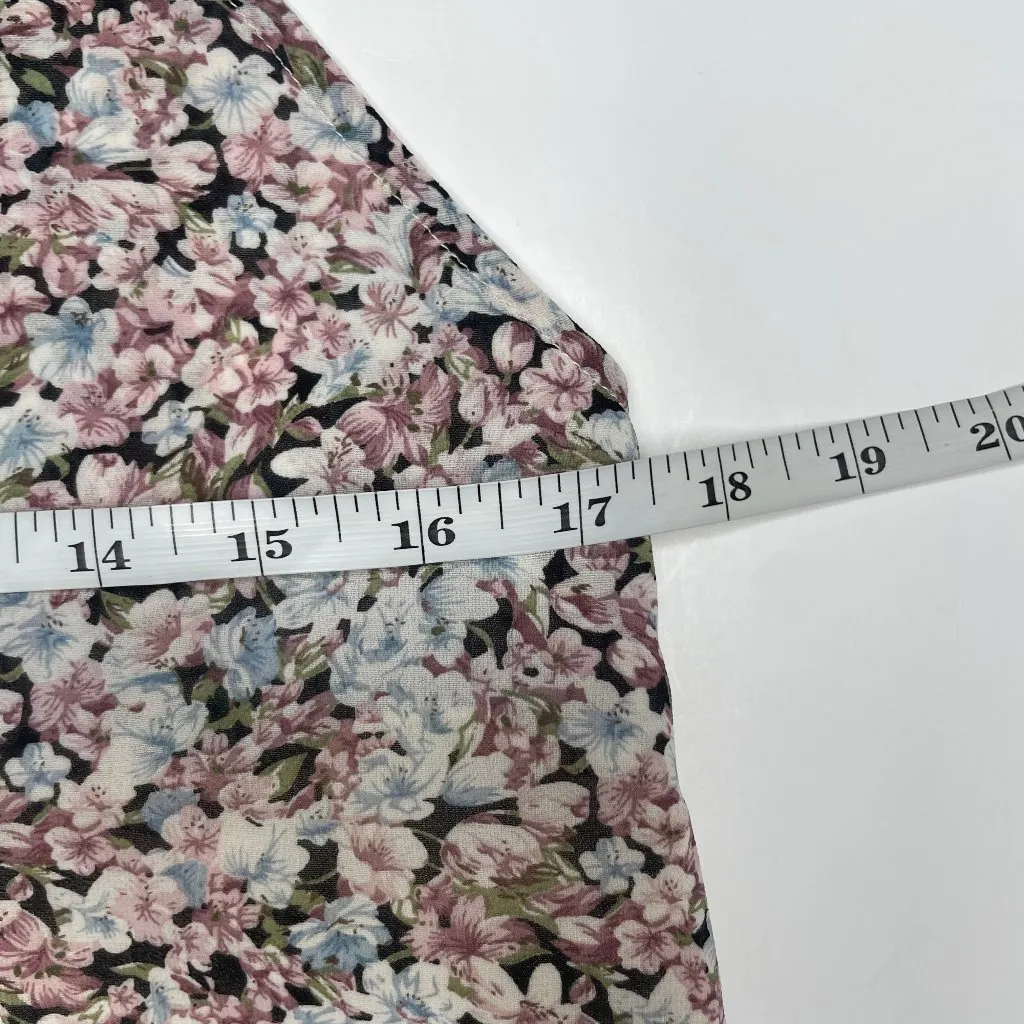 Retro Girl 90s Y2K Floral Slip Maxi Dress Black Pink V - Image 5