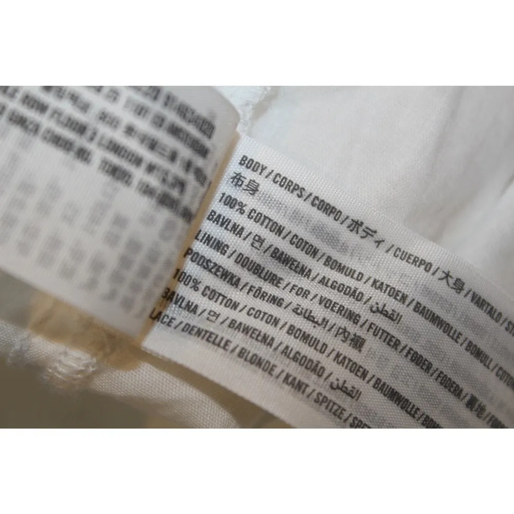 Abercrombie & Fitch White Cotton Knit Crochet Short Sleeve Blouse Top Size XS - Image 4