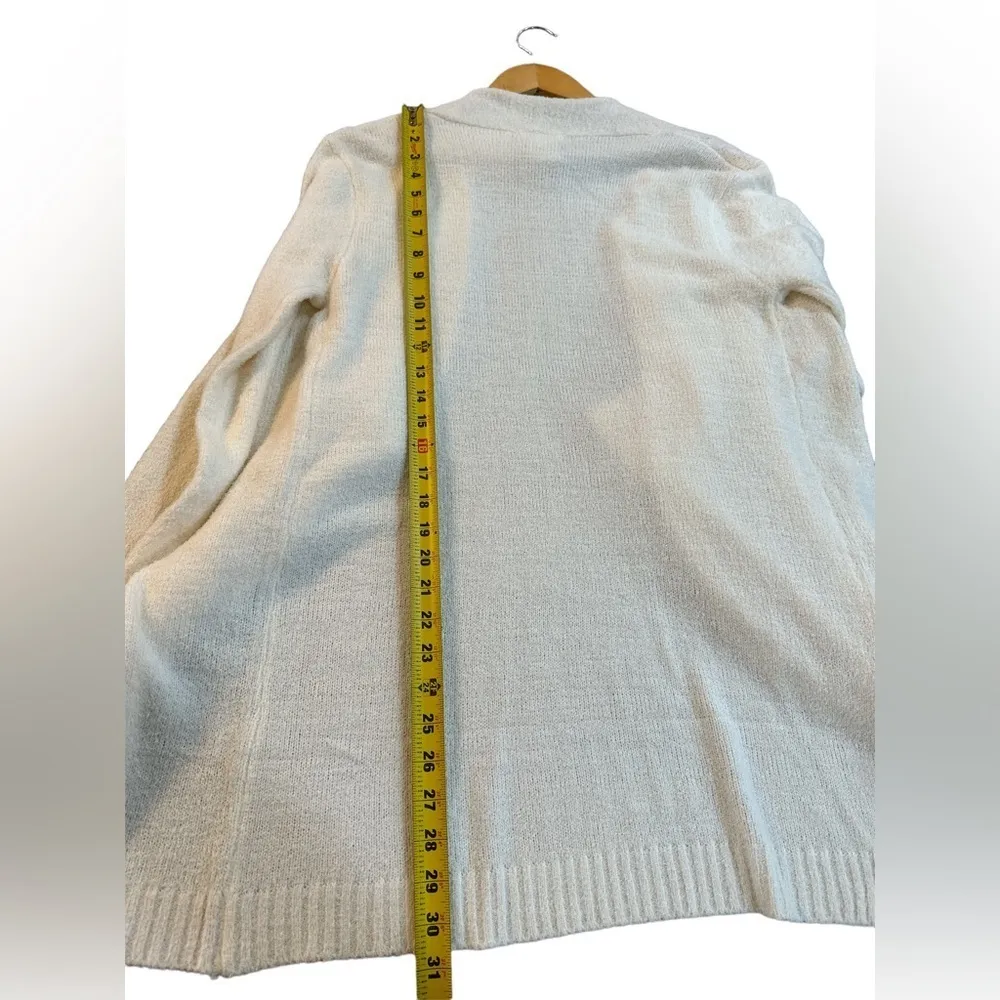 NWT Softies Cozy Cloud Cardigan with Bracelet Thumb Holes Size M/ Cream / Ivory White Size M - Image 15