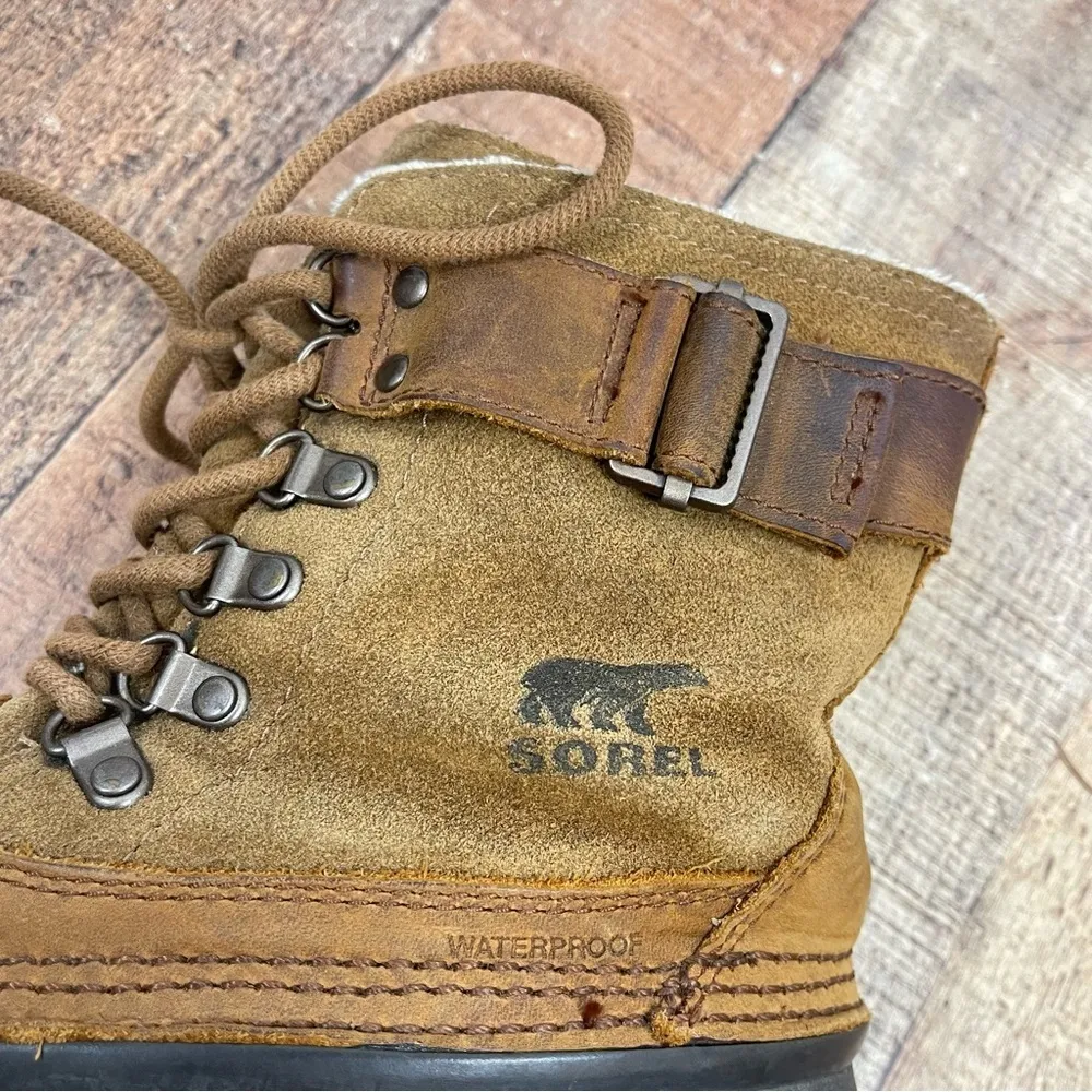 Sorel Women's Size 9 Winter Fancy Lace Mid Calf Boot Suede Leather Waterproof - Image 6