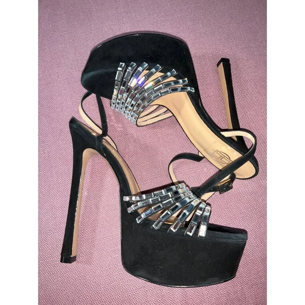 House of Harlow 1960 Audre Platforms in Black 8 New with box Womens High Heels - Image 7