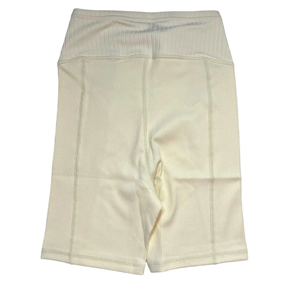 For Love & Lemons Dani Ribbed Cream Ivory Bike Shorts New XXS - Image 26