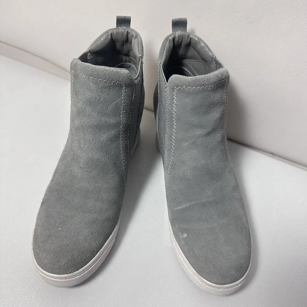 Steve Madden Sneakers Womens Leii Wedge Gray Suede Chelsea Round Toe Size 8 - Image 3